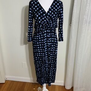 Amour Vert Lourdes Viscose Knit Squared Up Black midi dress size small NEW